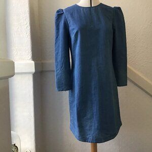 Warehouse Denim Chambray Tunic Shift Dress Size 10 12 Possibly Vintage